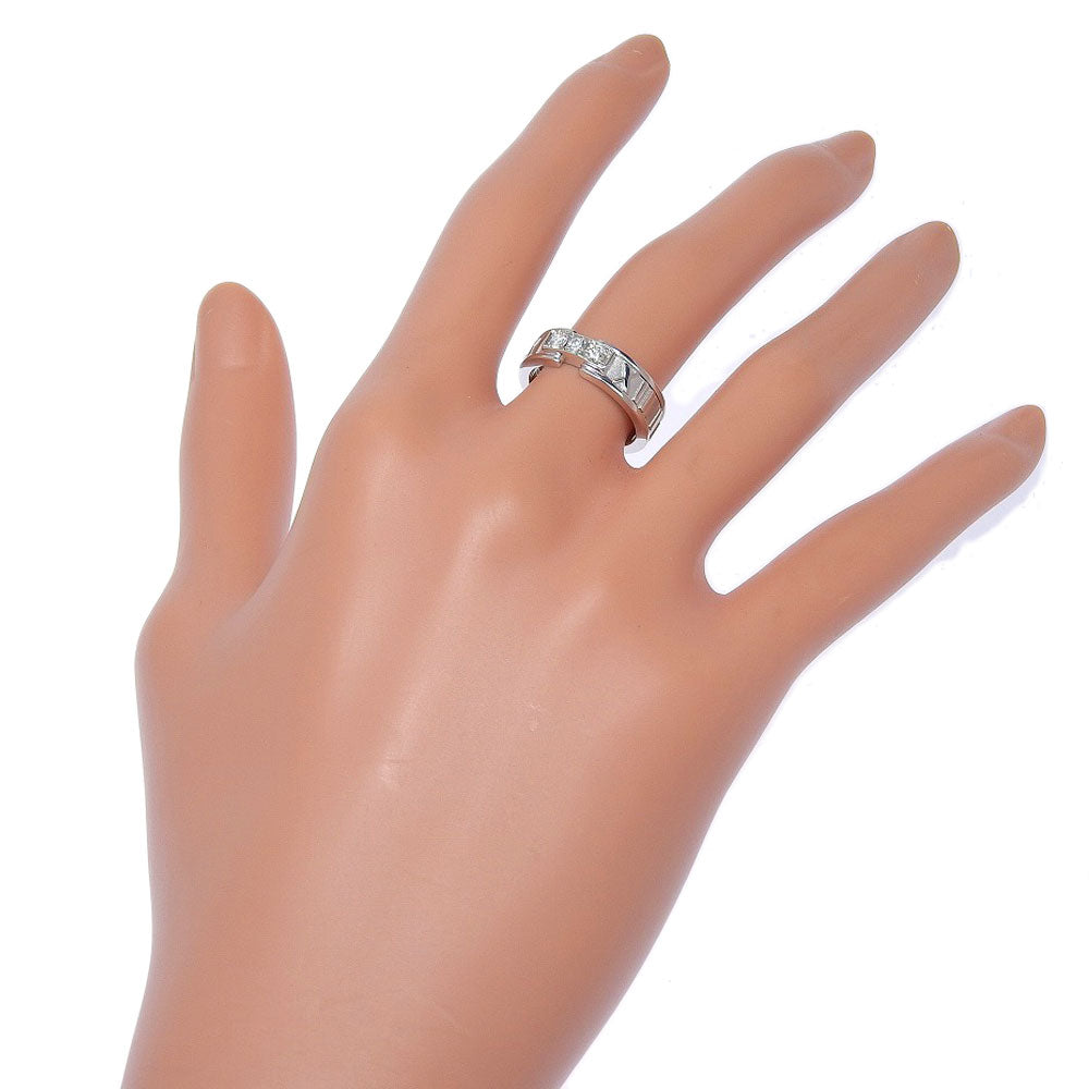 TIFFANY&Co. Ring K18 White Gold, Diamond Silver 3P diamond Atlas Women Used Authentic