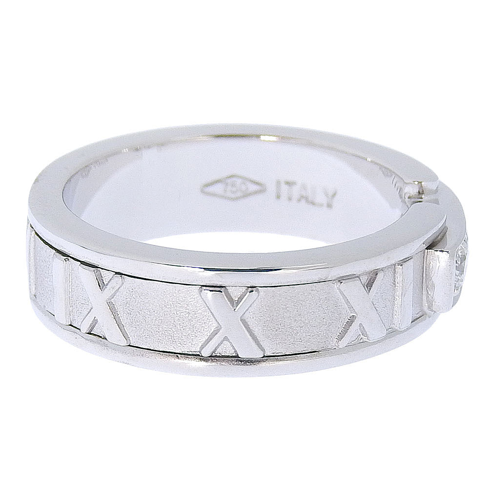 TIFFANY&Co. Ring K18 White Gold, Diamond Silver 3P diamond Atlas Women Used Authentic