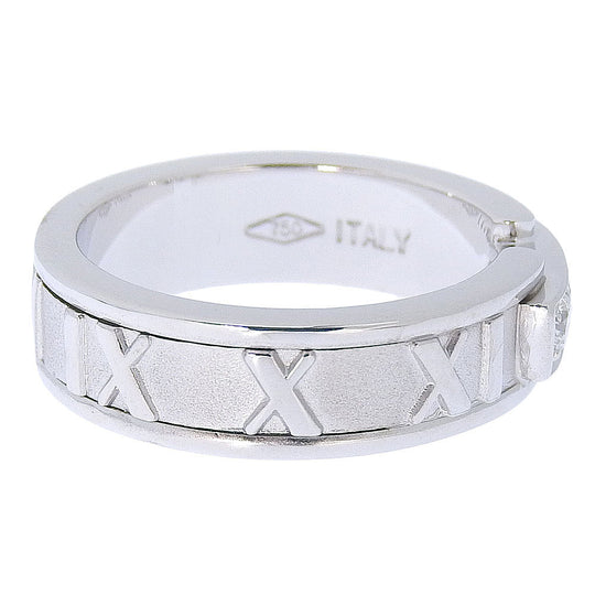 TIFFANY&Co. Ring K18 White Gold, Diamond Silver 3P diamond Atlas Women Used Authentic