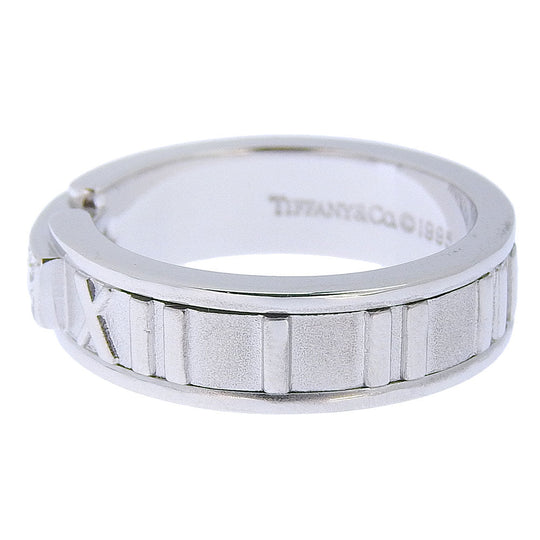 TIFFANY&Co. Ring K18 White Gold, Diamond Silver 3P diamond Atlas Women Used Authentic