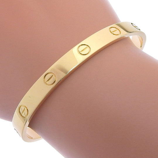 CARTIER bracelet K18 yellow gold gold love open Women 18 Used Authentic