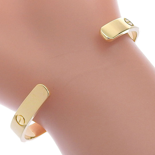 CARTIER bracelet K18 yellow gold gold love open Women 18 Used Authentic