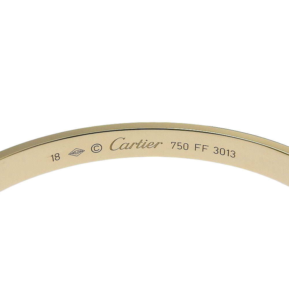 CARTIER bracelet K18 yellow gold gold love open Women 18 Used Authentic