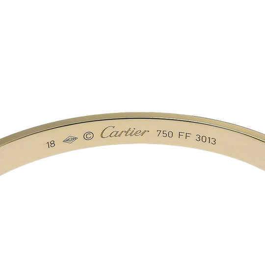 CARTIER bracelet K18 yellow gold gold love open Women 18 Used Authentic