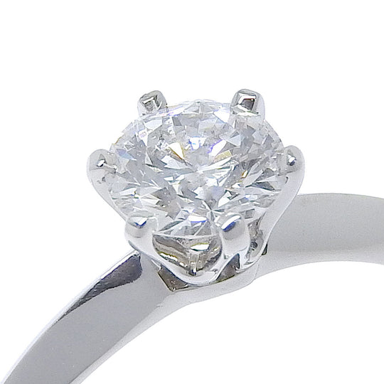 TIFFANY&Co. Ring Pt950Platinum, Diamond Silver Solitaire Women Used Authentic