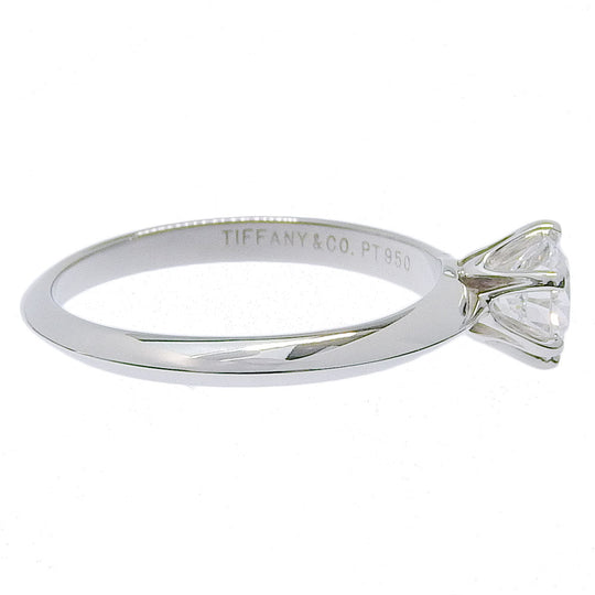 TIFFANY&Co. Ring Pt950Platinum, Diamond Silver Solitaire Women Used Authentic