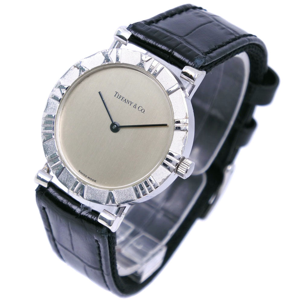 TIFFANY&Co. Watches Quartz M0640 Silver925, Stainless Steel, Leather Silver Atlas Silver dial mens Used Authentic