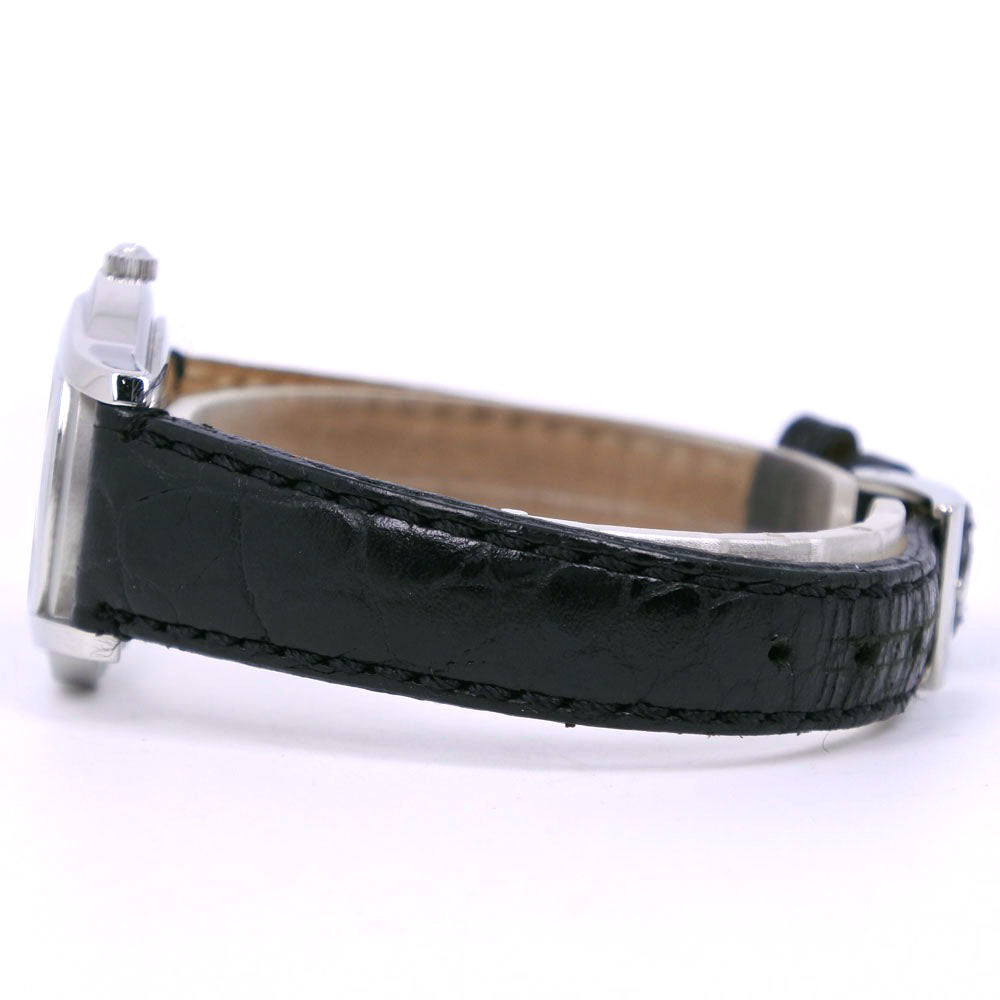 GUCCI Watches Quartz 5500L Stainless Steel , Leather Silver black dial Women Used Authentic