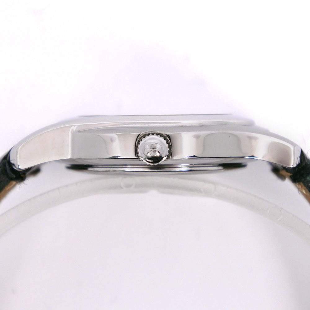 GUCCI Watches Quartz 5500L Stainless Steel , Leather Silver black dial Women Used Authentic