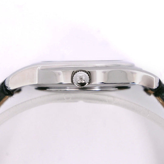 GUCCI Watches Quartz 5500L Stainless Steel , Leather Silver black dial Women Used Authentic