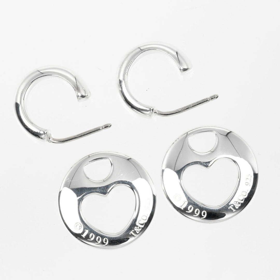 TIFFANY&Co. Pierce Silver925 Silver Cutout Heart Women Used Authentic