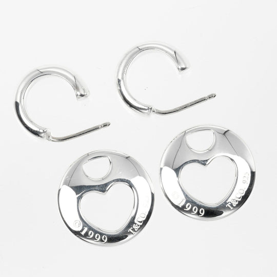 TIFFANY&Co. Pierce Silver925 Silver Cutout Heart Women Used Authentic