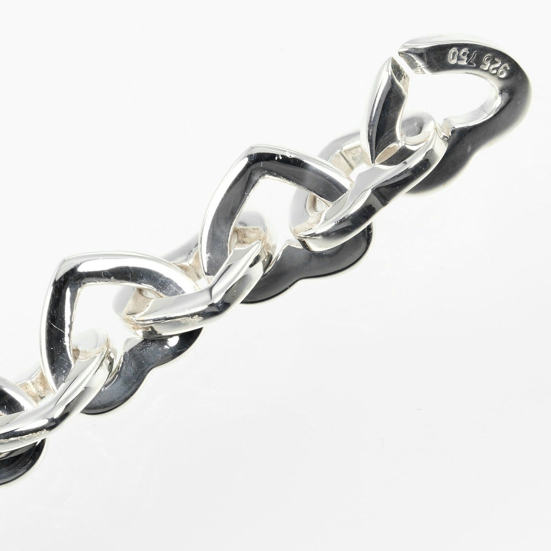 TIFFANY&Co. bracelet Silver925, K18 Yellow Gold Silver Circumference of Wristaround6.4" Heart link Women Used Authentic