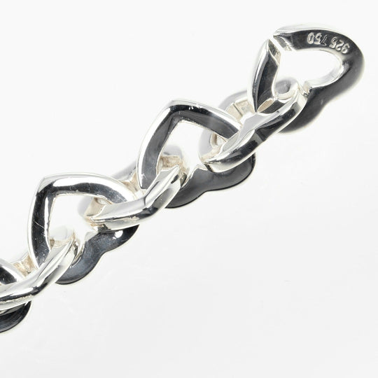 TIFFANY&Co. bracelet Silver925, K18 Yellow Gold Silver Circumference of Wristaround6.4" Heart link Women Used Authentic