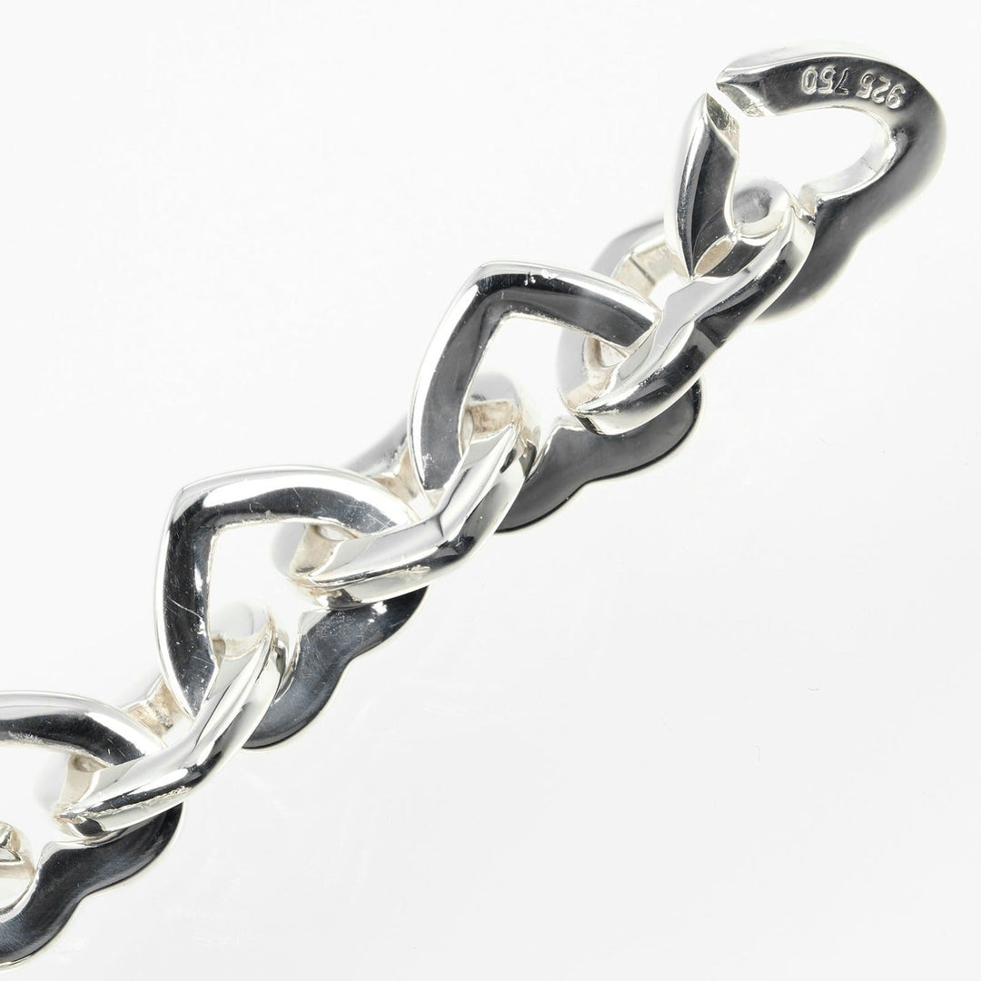 TIFFANY&Co. bracelet Silver925, K18 Yellow Gold Silver Circumference of Wristaround6.4" Heart link Women Used Authentic