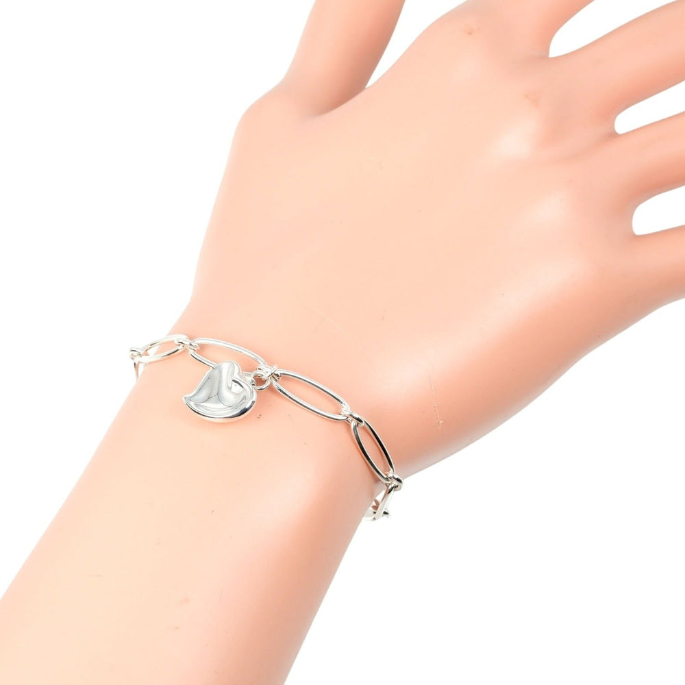 TIFFANY&Co. bracelet Silver925 Silver Circumference of Wristaround6.8" Curved heart Women Used Authentic