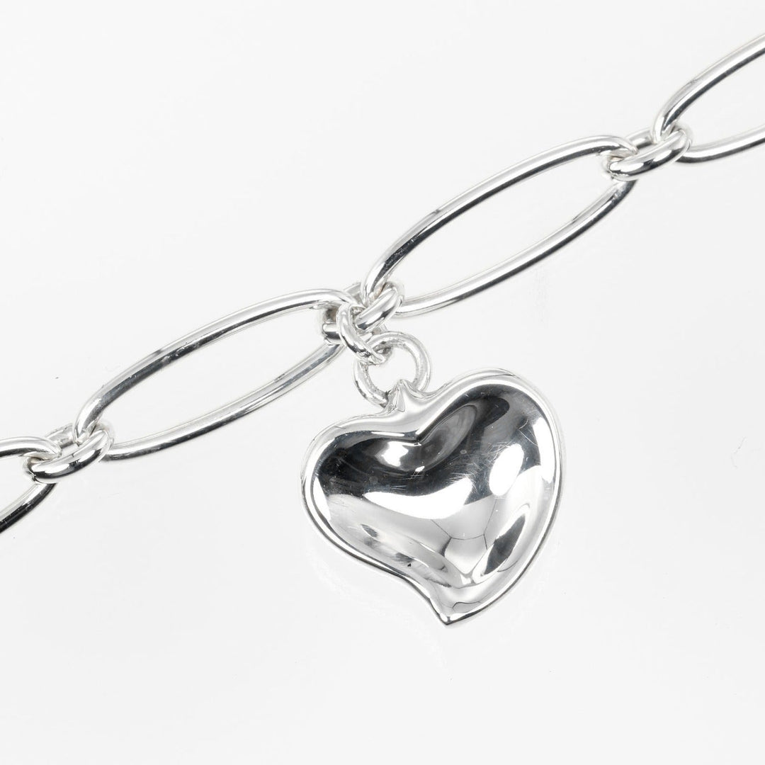 TIFFANY&Co. bracelet Silver925 Silver Circumference of Wristaround6.8" Curved heart Women Used Authentic