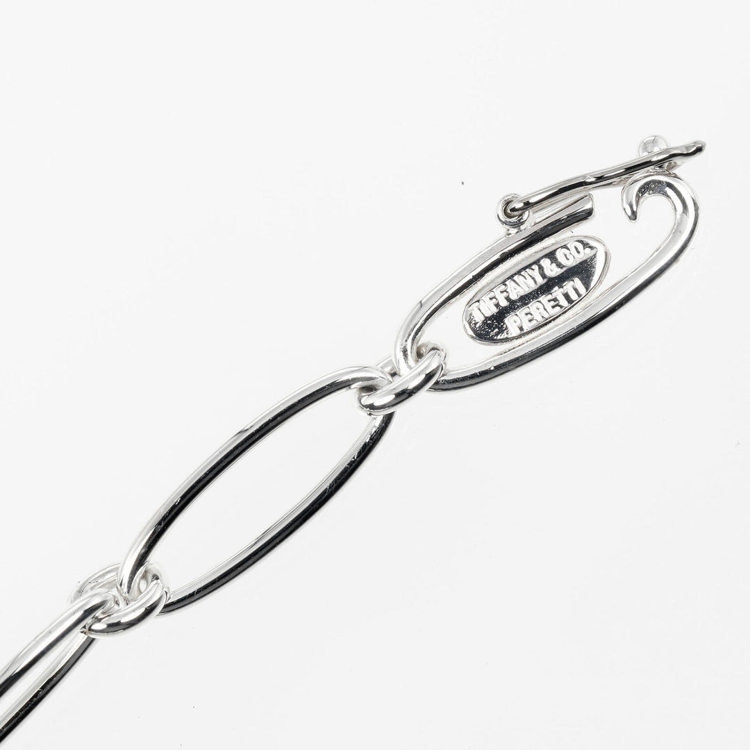 TIFFANY&Co. bracelet Silver925 Silver Circumference of Wristaround6.8" Curved heart Women Used Authentic