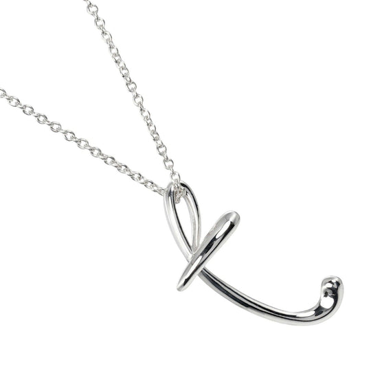 TIFFANY&Co. Necklace Silver925 Silver initial t Letter T Women Used Authentic