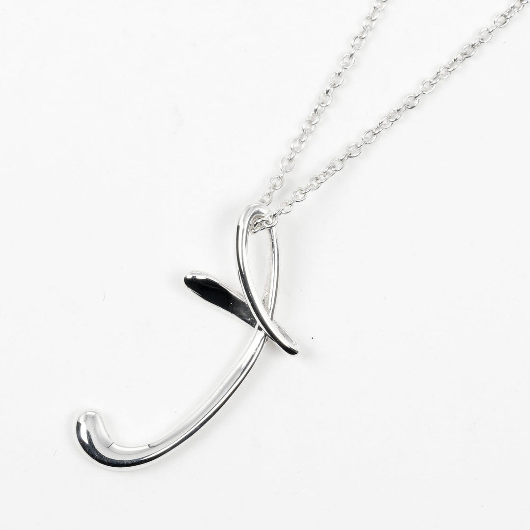 TIFFANY&Co. Necklace Silver925 Silver initial t Letter T Women Used Authentic