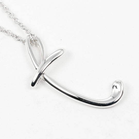 TIFFANY&Co. Necklace Silver925 Silver initial t Letter T Women Used Authentic