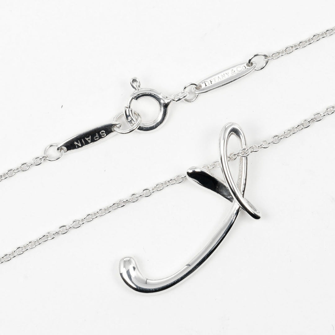 TIFFANY&Co. Necklace Silver925 Silver initial t Letter T Women Used Authentic