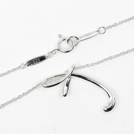 TIFFANY&Co. Necklace Silver925 Silver initial t Letter T Women Used Authentic