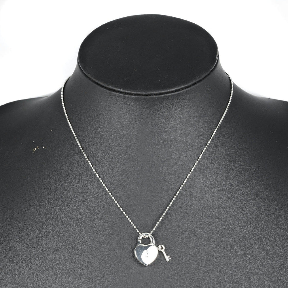 TIFFANY&Co. Necklace Silver925 Silver heart lock key Women Used Authentic