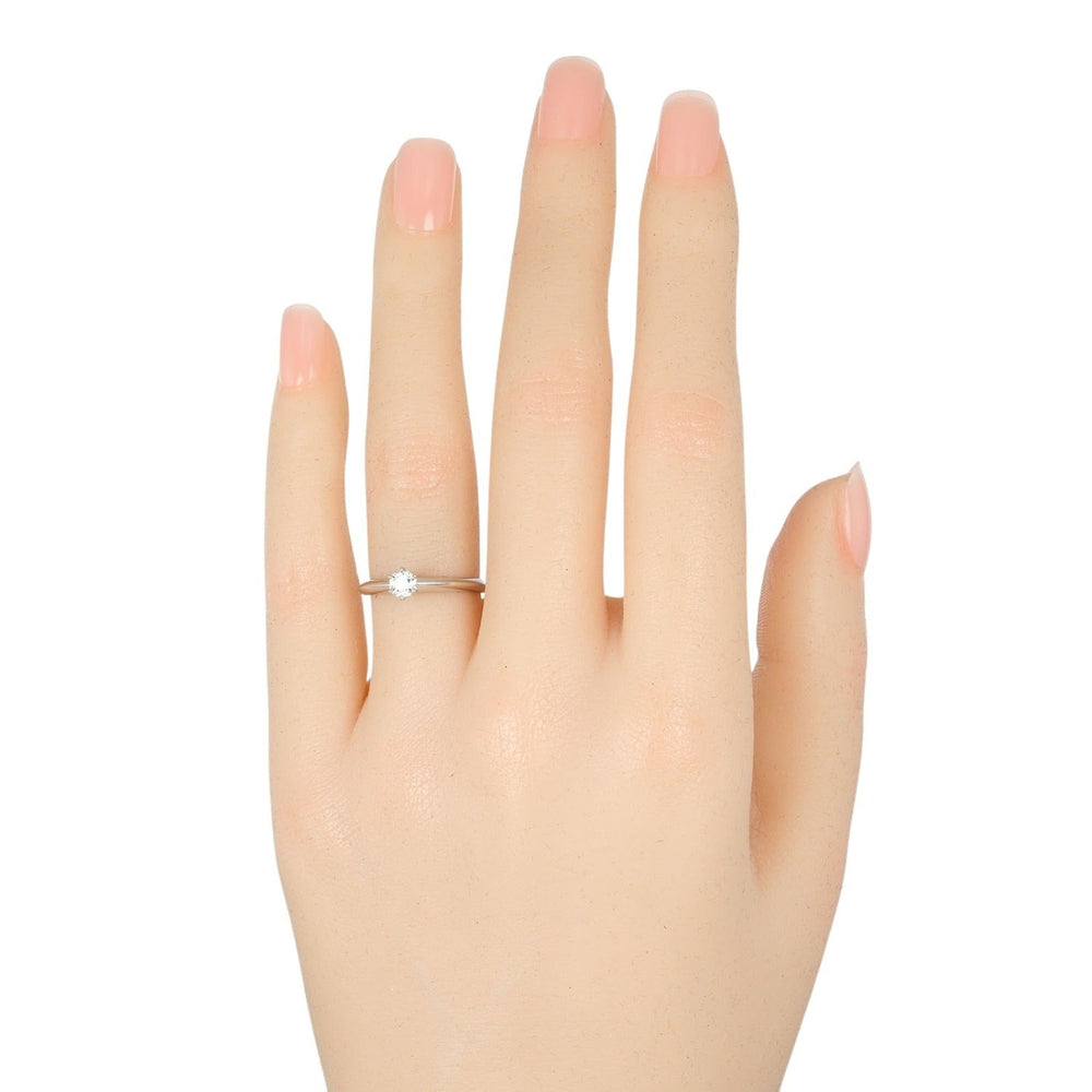 TIFFANY&Co. Ring 0.21ct VS1/I/3EX Pt950Platinum, Diamond Clear Silver Solitaire Women Used Authentic