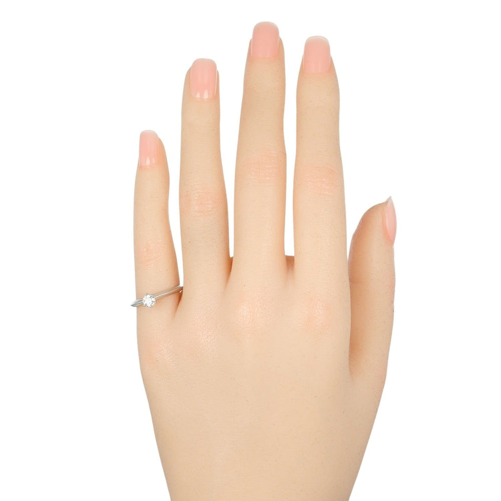 TIFFANY&Co. Ring 0.24ct VS1/F/3EX Pt950Platinum, Diamond Clear Silver Solitaire Women Used Authentic