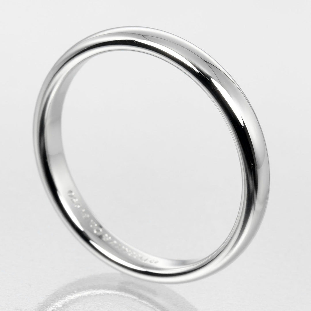 TIFFANY&Co. Ring Pt950Platinum Silver 0.1" model Forever Classic Bands Women(Unisex) Used Authentic