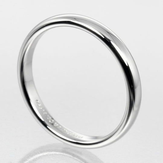 TIFFANY&Co. Ring Pt950Platinum Silver 0.1" model Forever Classic Bands Women(Unisex) Used Authentic
