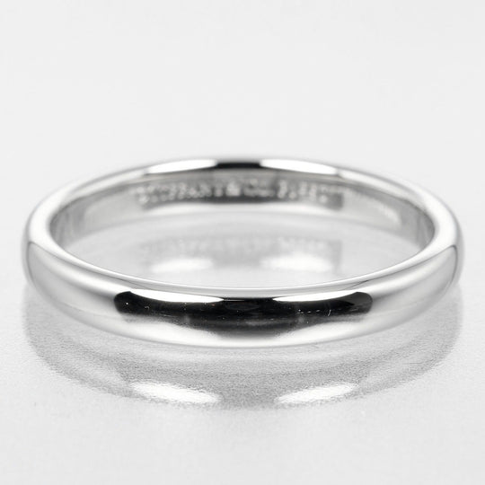 TIFFANY&Co. Ring Pt950Platinum Silver 0.1" model Forever Classic Bands Women(Unisex) Used Authentic