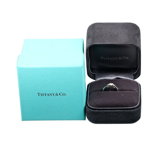 TIFFANY&Co. Ring Pt950Platinum, Diamond Clear Silver harmony side stone Women Used Authentic