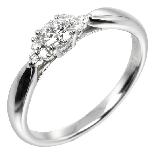 TIFFANY&Co. Ring Pt950Platinum, Diamond Clear Silver harmony side stone Women Used Authentic