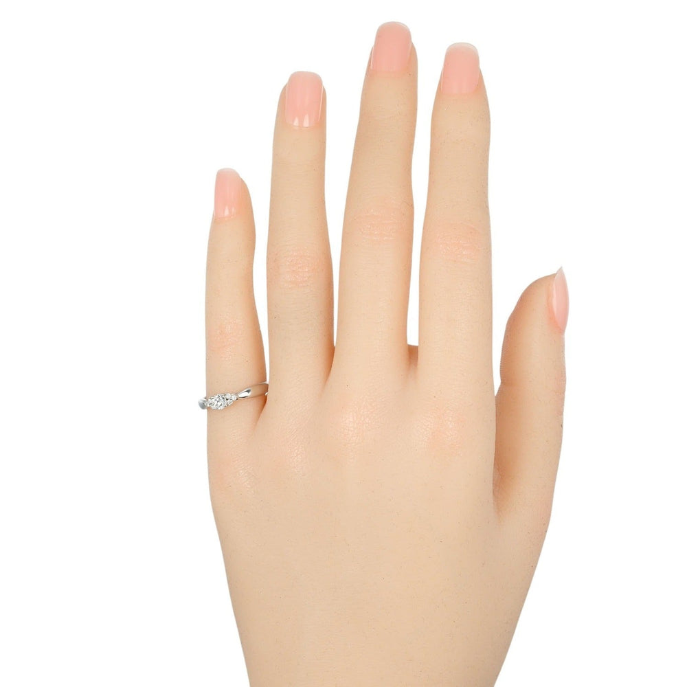 TIFFANY&Co. Ring Pt950Platinum, Diamond Clear Silver harmony side stone Women Used Authentic
