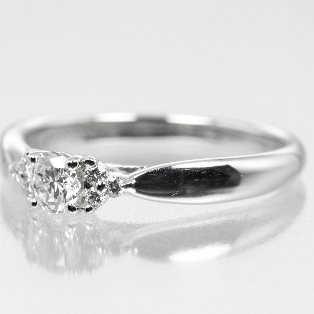 TIFFANY&Co. Ring Pt950Platinum, Diamond Clear Silver harmony side stone Women Used Authentic