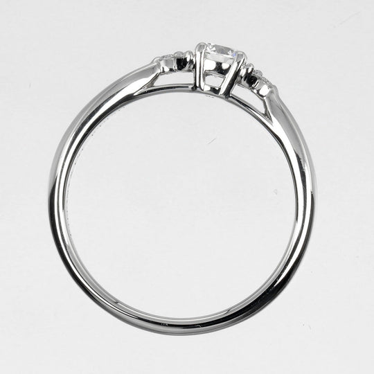 TIFFANY&Co. Ring Pt950Platinum, Diamond Clear Silver harmony side stone Women Used Authentic