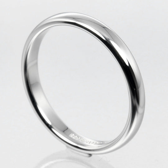 TIFFANY&Co. Ring Pt950Platinum Silver 0.1" model Forever Classic Bands Women Used Authentic