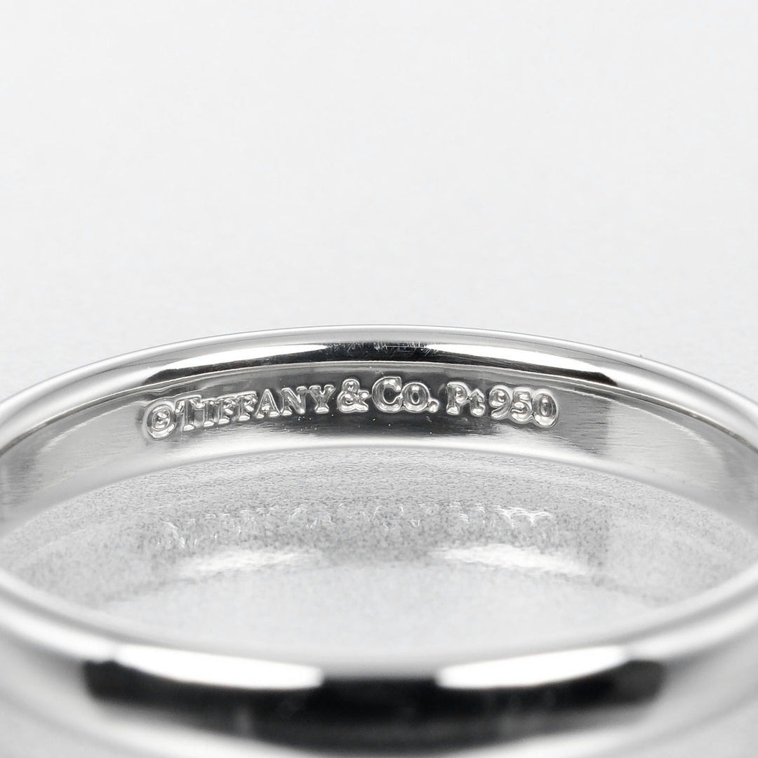 TIFFANY&Co. Ring Pt950Platinum Silver 0.1" model Forever Classic Bands Women Used Authentic