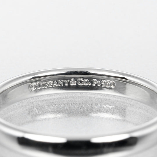 TIFFANY&Co. Ring Pt950Platinum Silver 0.1" model Forever Classic Bands Women Used Authentic