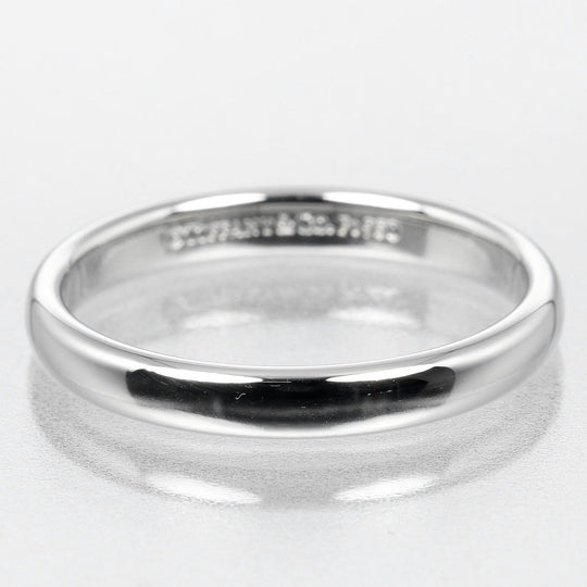 TIFFANY&Co. Ring Pt950Platinum Silver 0.1" model Forever Classic Bands Women Used Authentic