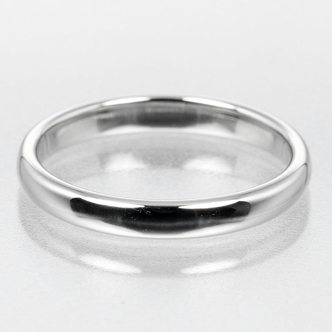 TIFFANY&Co. Ring Pt950Platinum Silver 0.1" model Forever Classic Bands Women Used Authentic