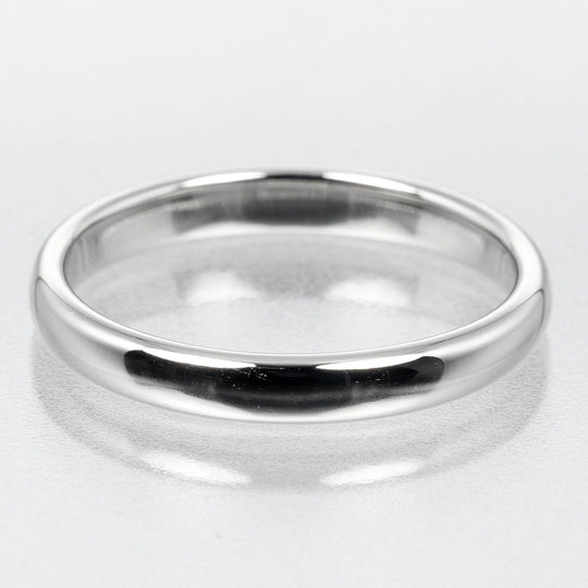 TIFFANY&Co. Ring Pt950Platinum Silver 0.1" model Forever Classic Bands Women Used Authentic