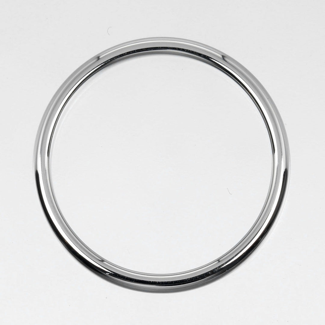 TIFFANY&Co. Ring Pt950Platinum Silver 0.1" model Forever Classic Bands Women Used Authentic