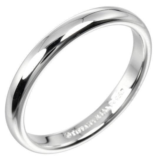 TIFFANY&Co. Ring Pt950Platinum Silver 0.1" model Forever Classic Bands Women 57 Used Authentic