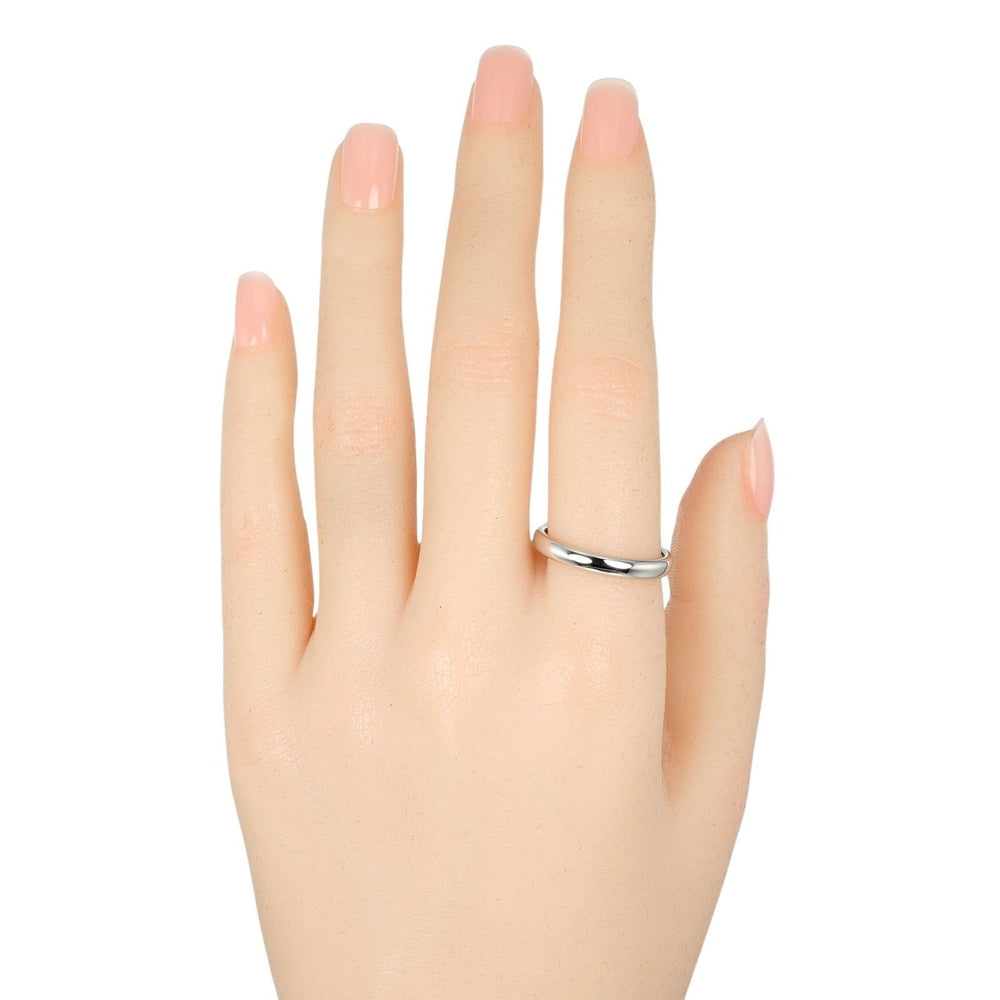 TIFFANY&Co. Ring Pt950Platinum Silver 0.1" model Forever Classic Bands Women 57 Used Authentic