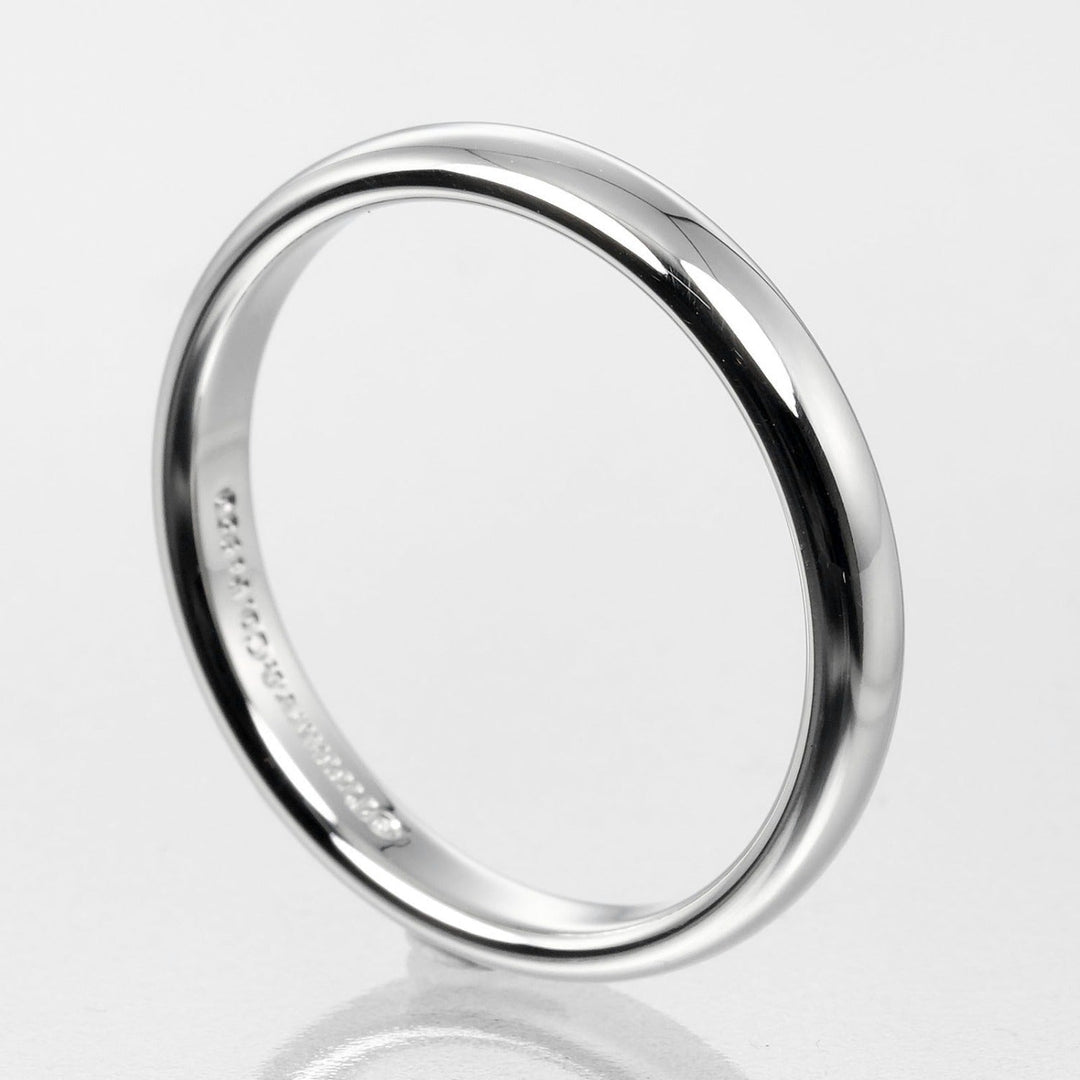 TIFFANY&Co. Ring Pt950Platinum Silver 0.1" model Forever Classic Bands Women 57 Used Authentic