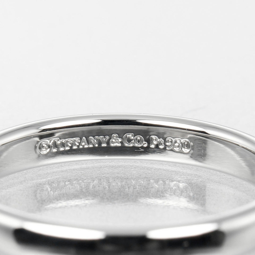 TIFFANY&Co. Ring Pt950Platinum Silver 0.1" model Forever Classic Bands Women 57 Used Authentic