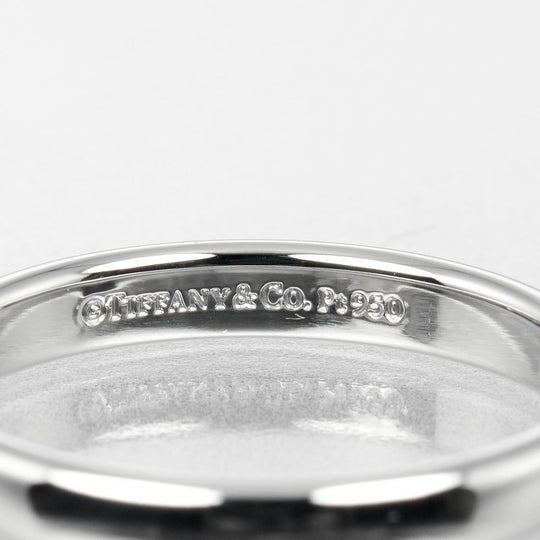 TIFFANY&Co. Ring Pt950Platinum Silver 0.1" model Forever Classic Bands Women 57 Used Authentic